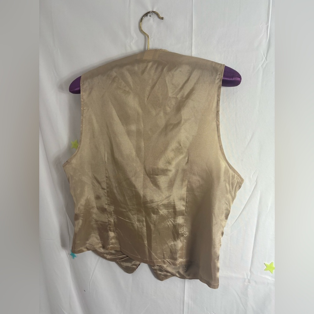 VTG Cottage core Cotton Blend Textured Button Down Vest Women’s Size M - Picture 4 of 13